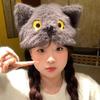 Soft Furry Plush Cats Ear Knit Hat Comfortable Winter Accessory Fashion Hat For Women Girls Holiday Gift