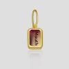 12 Birthstone Colored Zircon Square Pendant Necklace, S925 Sterling Silver, European & American Style