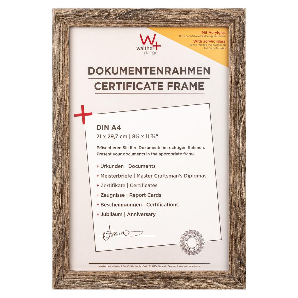 Cadre photo Fiorito en bois avec verre artificiel