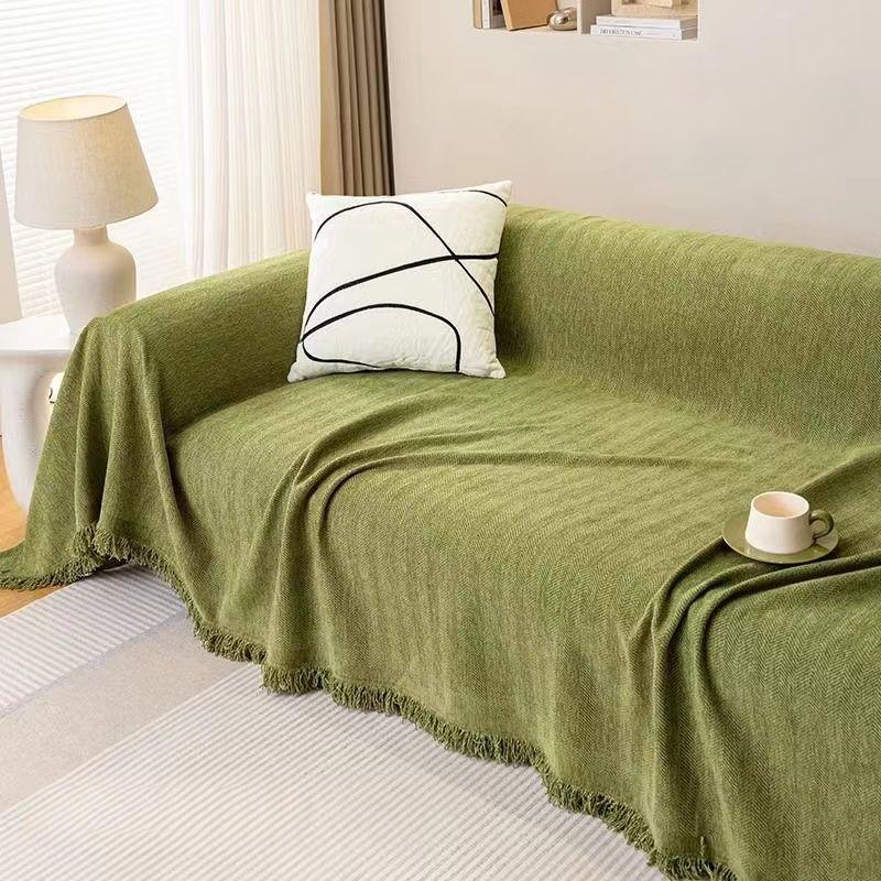 Fischgrätenmuster Sofa Handtuch Neue Abdeckung Stoff Sofa Kissen Vier Jahreszeiten Universal High-End Vollständige Abdeckung Universal Abdeckung Decke