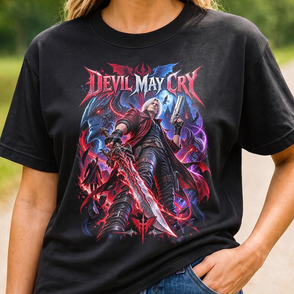 Devil May Cry T-Shirt, Video Game Character Shirt, Dante Devils Cry, Retro Gaming Tee