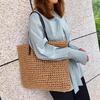 Mode einfache hohle Strandtaschen Frauen Stroh gestrickt große Handtaschen Tote