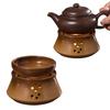 Artistieke Keramische Aroma Diffuser Multifunctionele Aardewerk Thee Warmer met Theekopjes Set Geurbranders Voor Ontspanningsmoment