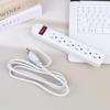 Us Power Strip 6 Outlet 2M Surge Protected Extension Cord On Off Switch Safe Socket For Home Office Dorm Electronic Charging