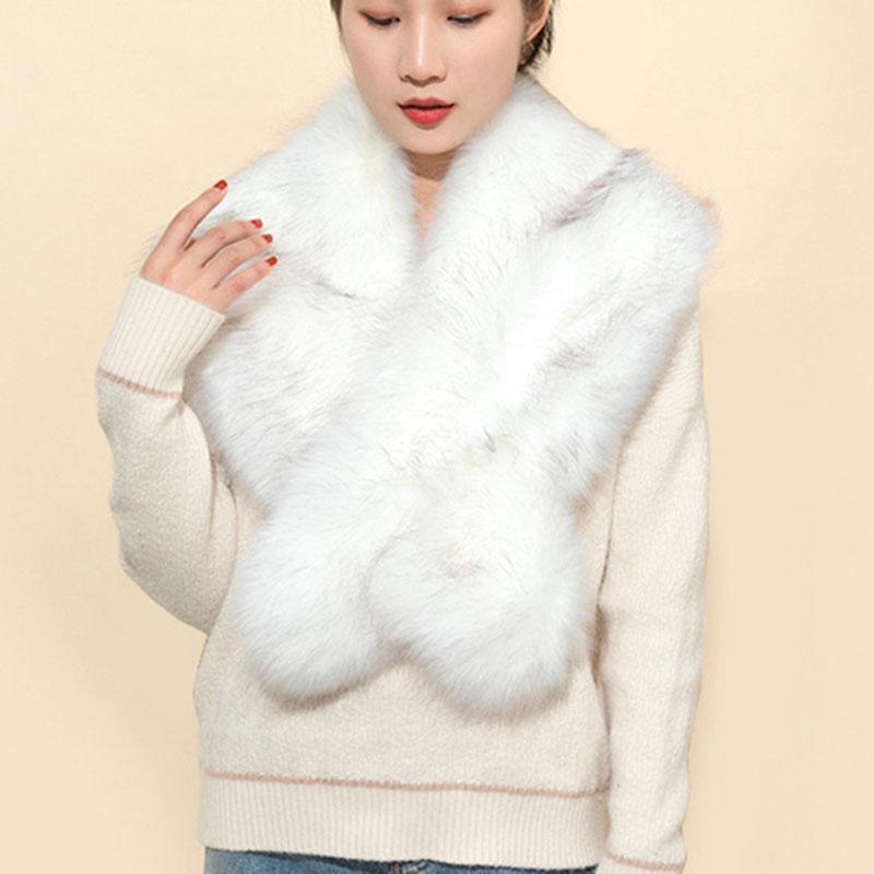 Luxe Sjaal Decor Vrouwelijke Nekkraag Wraps Faux Vossenbont Kraag Nepbont Sjaals