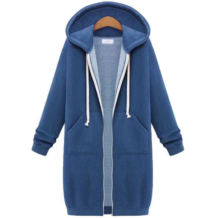 Damen Kapuzen-Sweatshirtjacke im europäischen und amerikanischen Stil für Herbst/Winter
