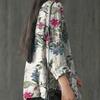 Damen Herbst Blazer Stilvolle Bedruckte Mäntel Dünne Oberteile Damen Frühling Lässig Langarm Blumenbluse Sommerhemd