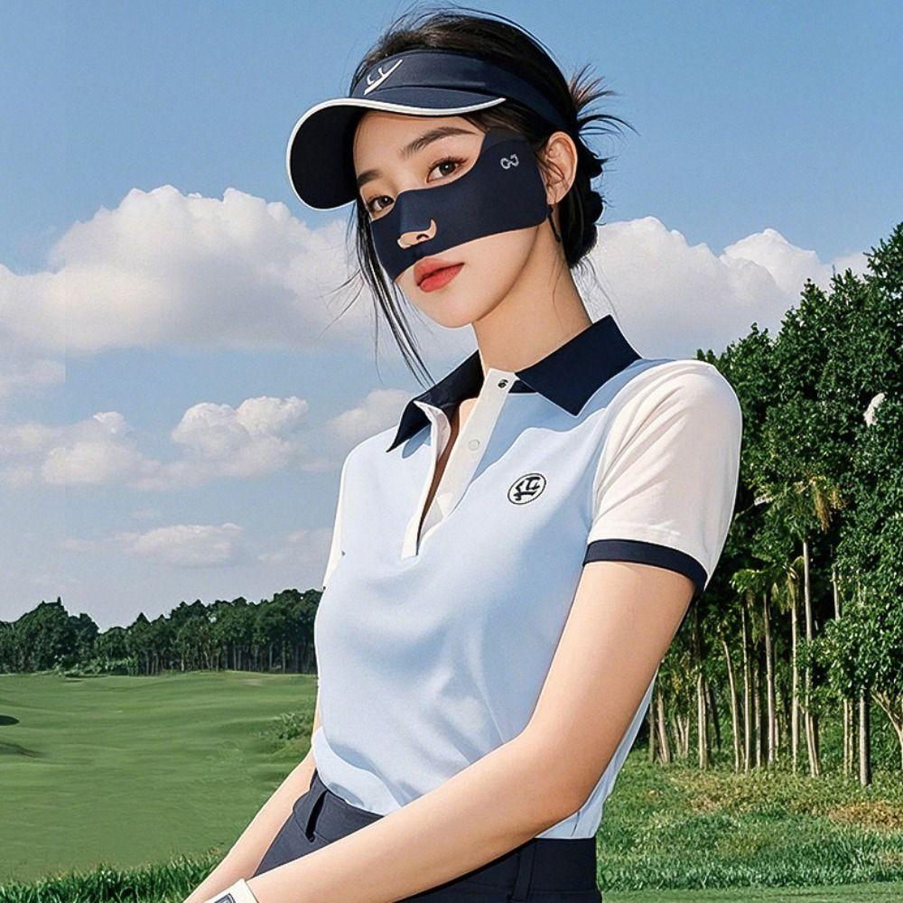 Thin Summer Face Cover Sunscreen Face Scarf Face Gini Mask Elastic Ice Silk Sunscreen Mask  Sports
