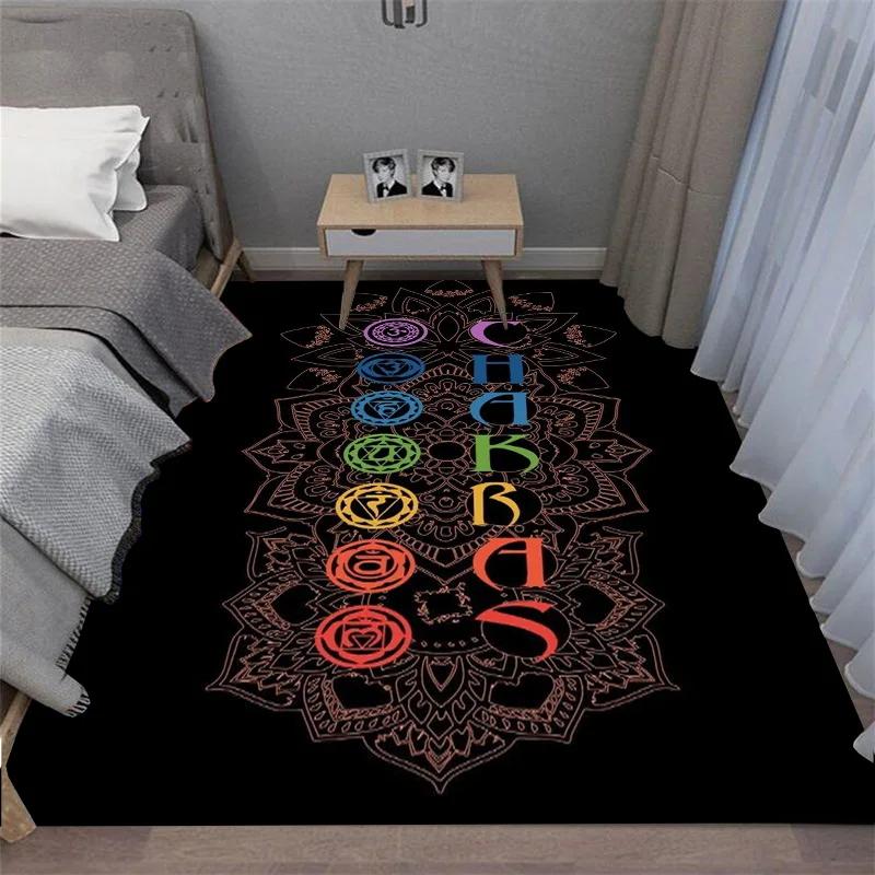 3D Chakra Printed carpet non-slip carpet door mat Yoga mat bedroom decoration area rug bedroom decor birthday gift
