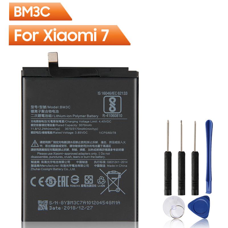 

Replacement Phone Battery BM3C For Xiaomi 7 MI7 Xiaomi BM3C Replacement Battery + Free Tools 3170mAh