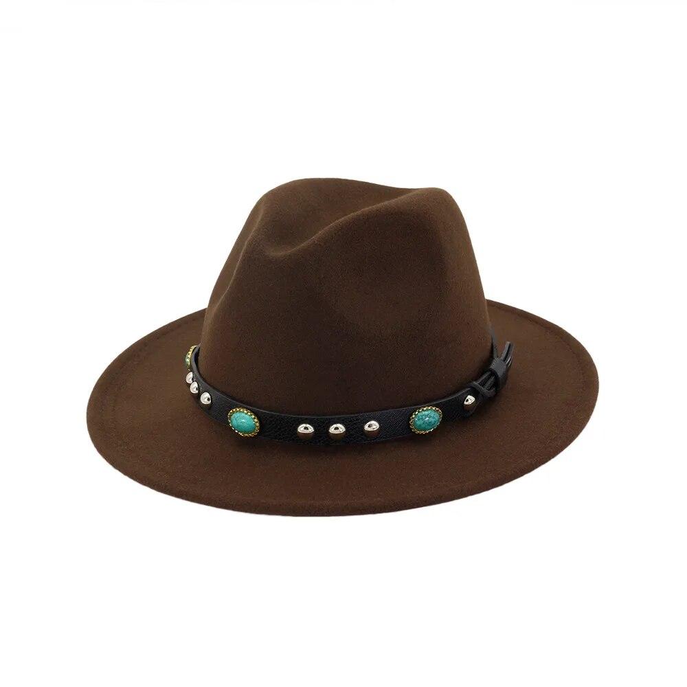 Fedoras Hat Winter Women Hats Men Felt Hat Belt Luxury Fashion Casual Wedding Decorate Men Women Jazz Cap Chapeau Femme Bonnet