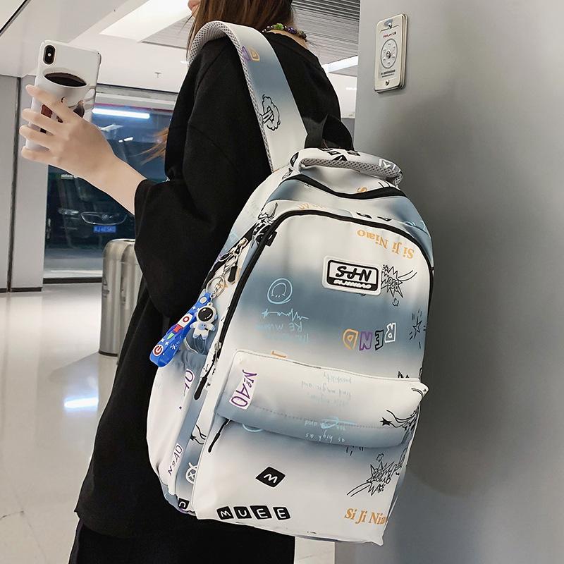 Schoolbag Children Elementary School Girls Junior High School College Students High School Students Large Capacity Printing