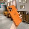 Applicable To iPhone17 Mobile Phone Case New Electroplated 6D Straight Edge Side Love Wristband Bracket Apple 16 Protective Case