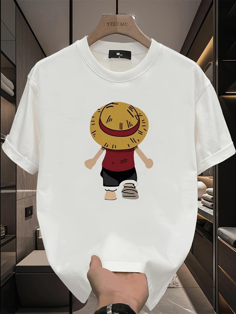 Heavy cotton trendy brand printed shortsleeved Tshirt mens summer new large size versatile casual tops