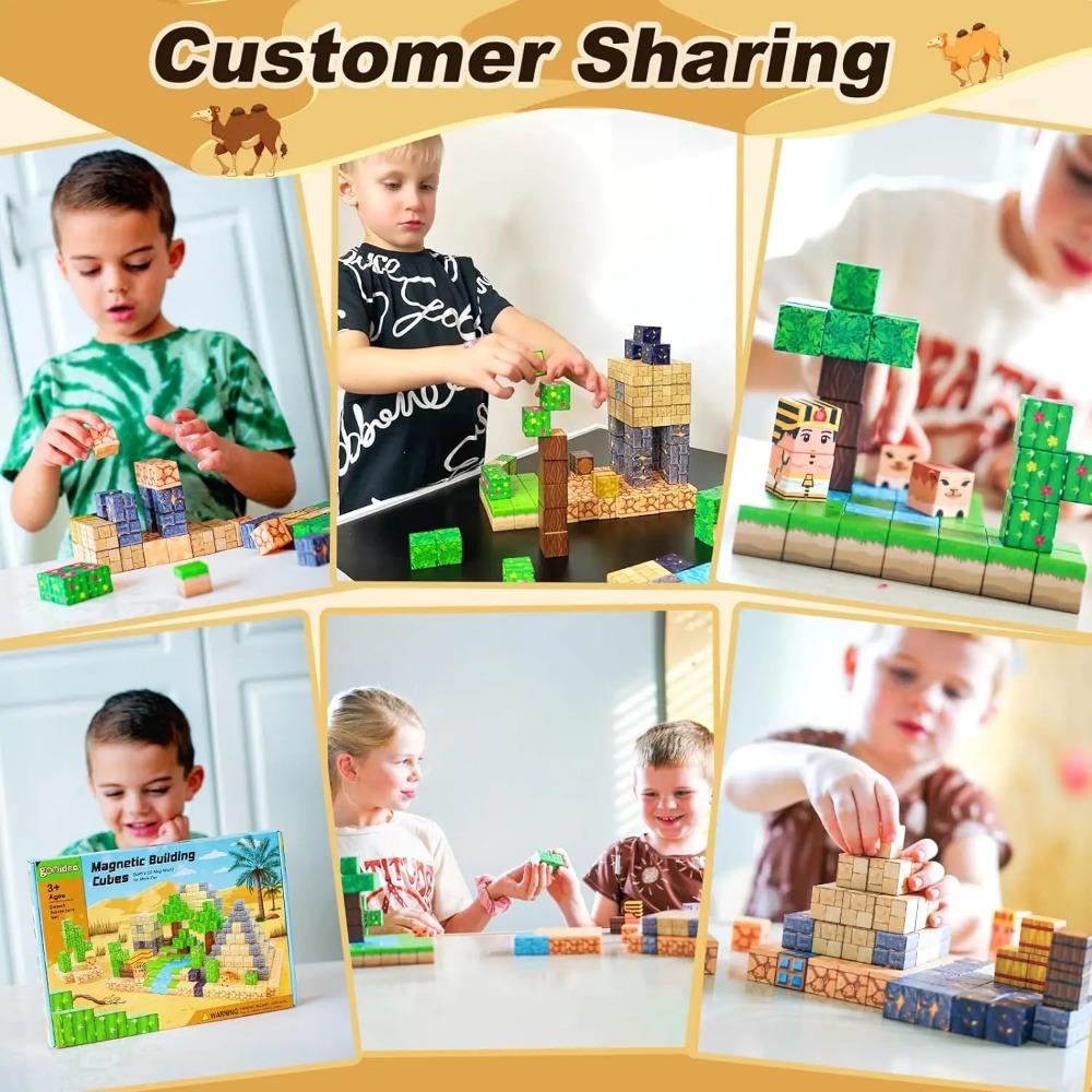 Magnetic Mine World Cube Building Blocks Magnet World Set for Boys Girls Age 3+ DIY Model Child Kids Montessori Sensory Toys