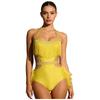 Womens Sparkle Rhinestone Dance Bodysuit Faux Feather Accents Halter Backless Sleeveless Leotard Latin Costume