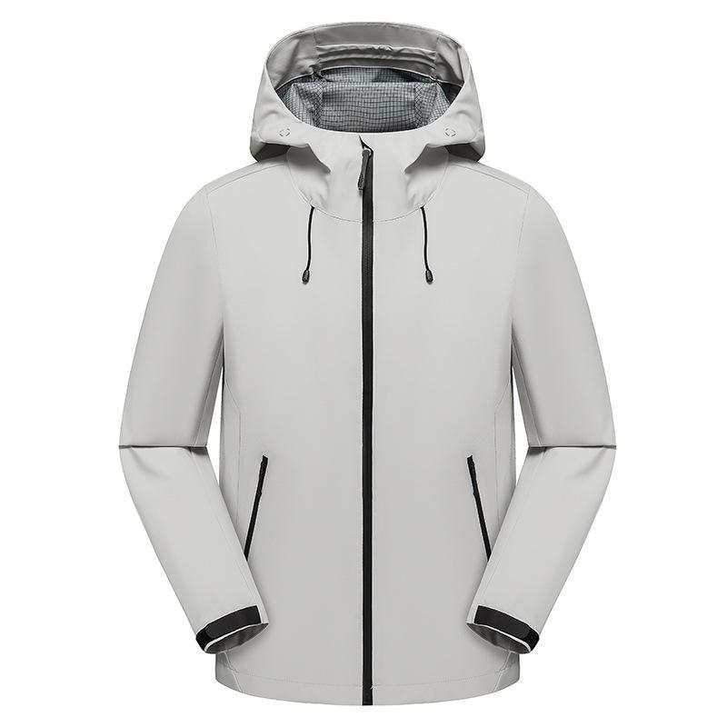 2025 Model Windproof Waterproof Single-Layer Softshell Jacket for Couples, with 2-Way Zipper
