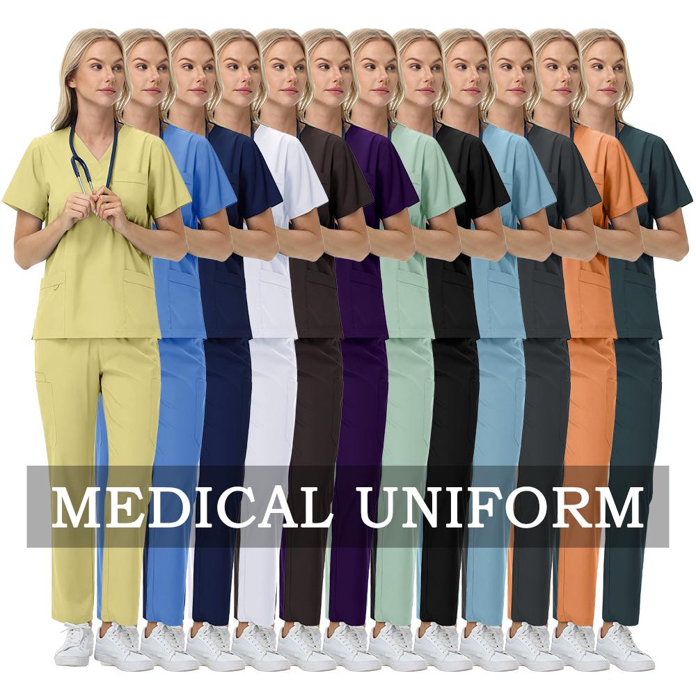 Hot Sale Soft Polyester Hospital Doctor Scrubs Nurses Accessories Nursing Articles Dental Scrub Pet Store Veterinary Uniform New