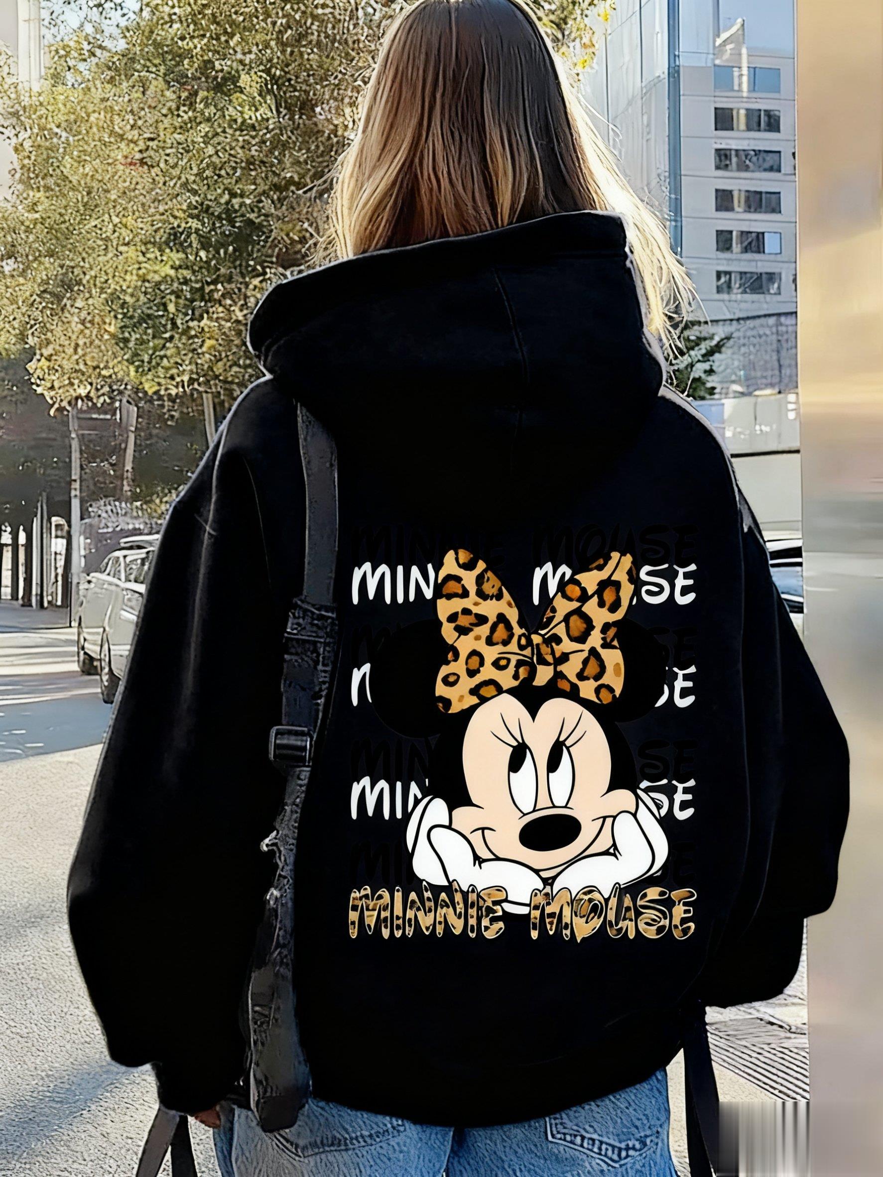 

Unisex Disney Minnie Hoodie Women Men Oversized Casual Pullover Sweatshirt Graphic Streetwear Jacket Spring Autumn Fashion Tops S