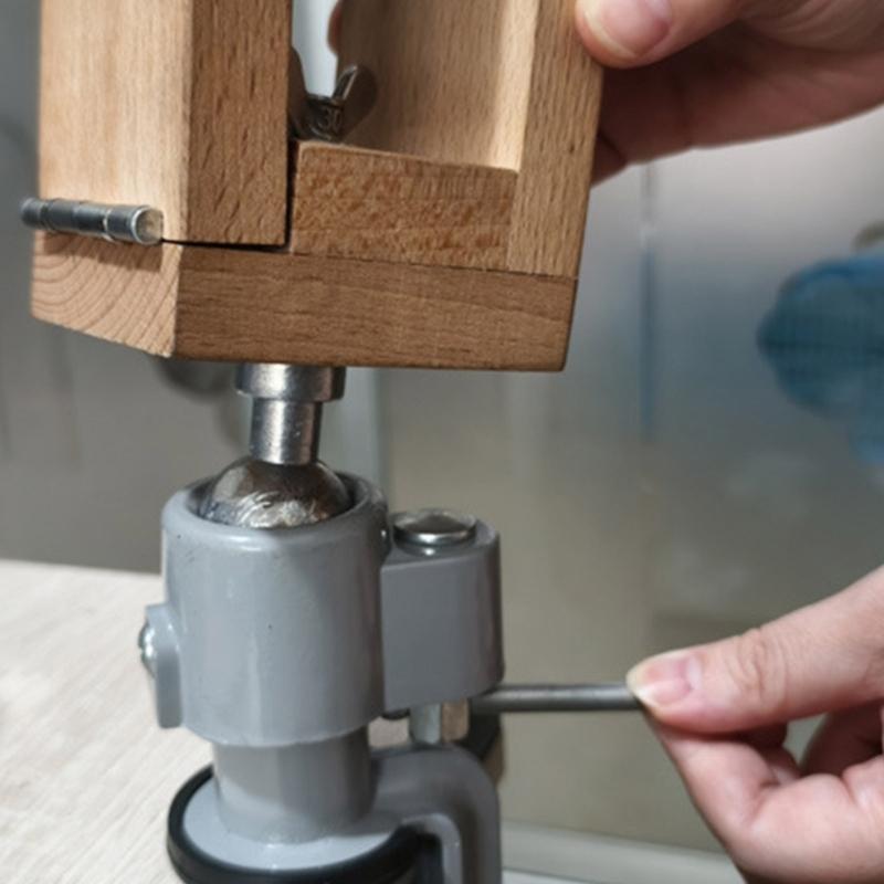 Morsetto da Cucito in Legno e Pelle con Manico Ergonomico per Artigianato e Progetti Design con Presa Materiali Naturali