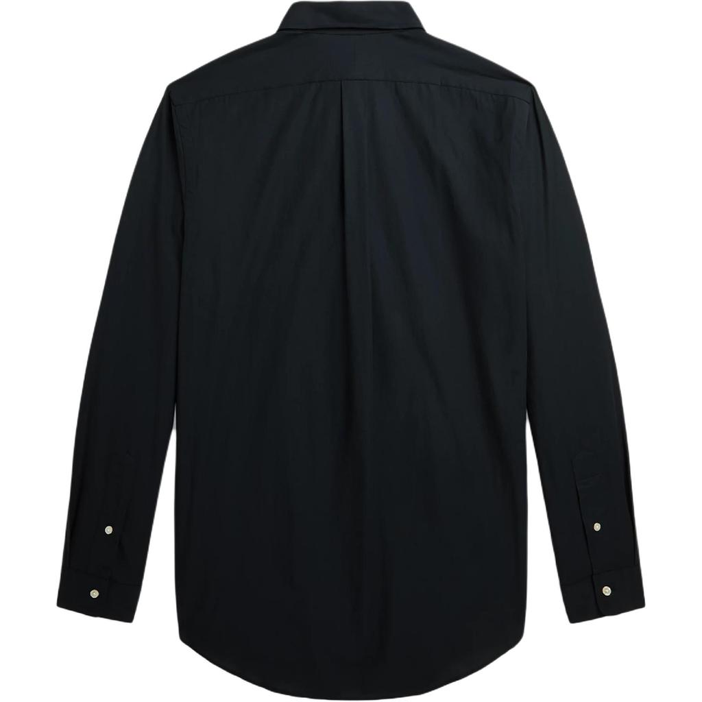 Polo Ralph Lauren Solid Color Single-Breasted Loose Long Sleeve Shirt Men shirts Black 710928252-009