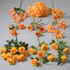 Orange-Themed Wedding Aisle Simulation Flower Arrangement - Artificial Home Decor Row Flowers