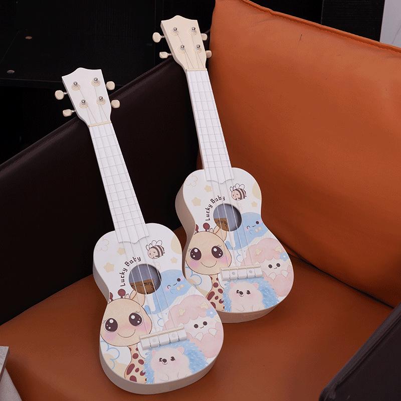 Giraffe Cartoon Ukulele - Cute Entry-Level Musical Instrument for Beginner Students