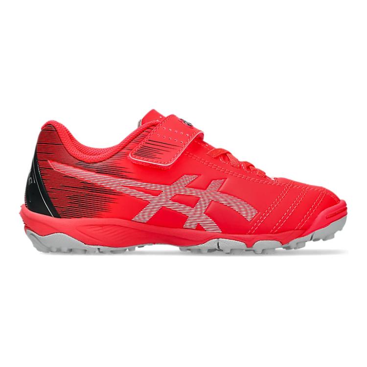 Asics Junior 6 Artificial Turf Low Top Soccer Shoes Kids Soccer Shoes Red Gray 1104A045-702