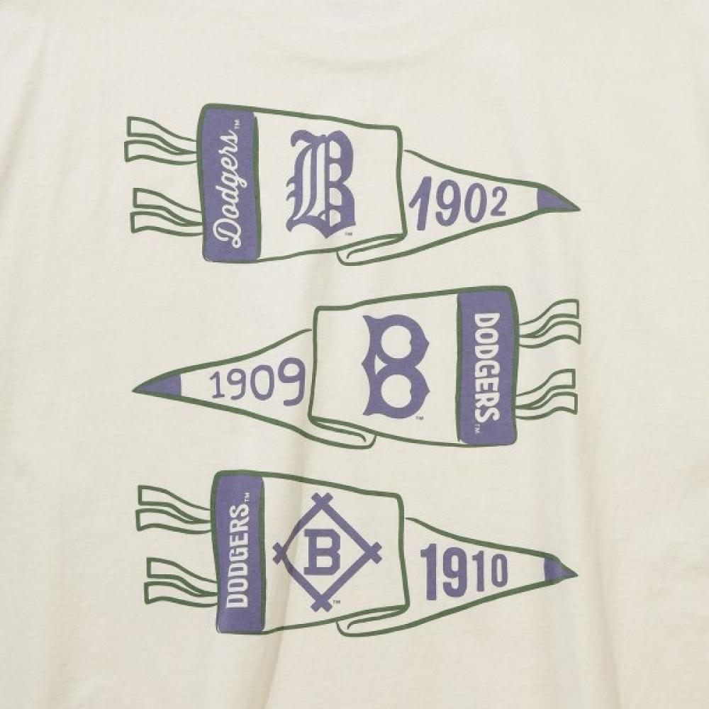 New Era Brooklyn Dodgers Flag T shirT Cream 15147546
