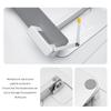 Two Axises Adjustable Foldable Laptop Book Stand Aluminum Construction 360 Rotation Clear Acrylic Ergonomic Holder