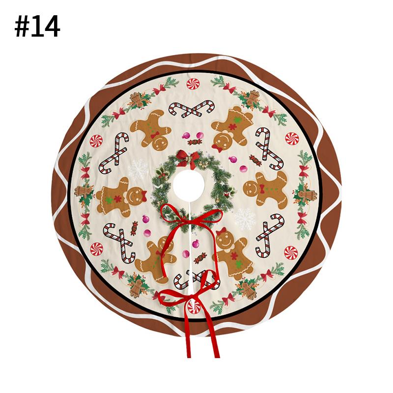 40-90cm Christmas Tree Skirt White Snowflake Xmas Tree Skirt Christmas Tree Decorative Base Carpet New Year Navidad Party Decor