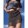Retro Floral Lace High-Waisted Mesh Skirt