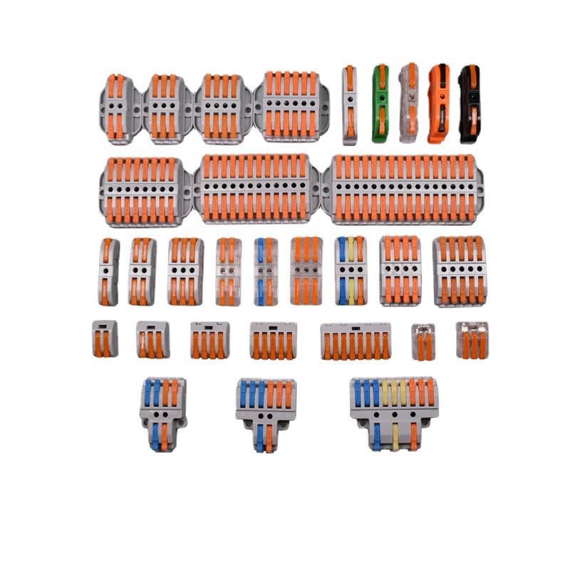 4 Quadratische KV Schnellverbinder: Einfache Abzweigung & Parallele Verdrahtungsklemmen - 2 Eingänge, 2 Ausgänge, Drucktyp für den Heimgebrauch