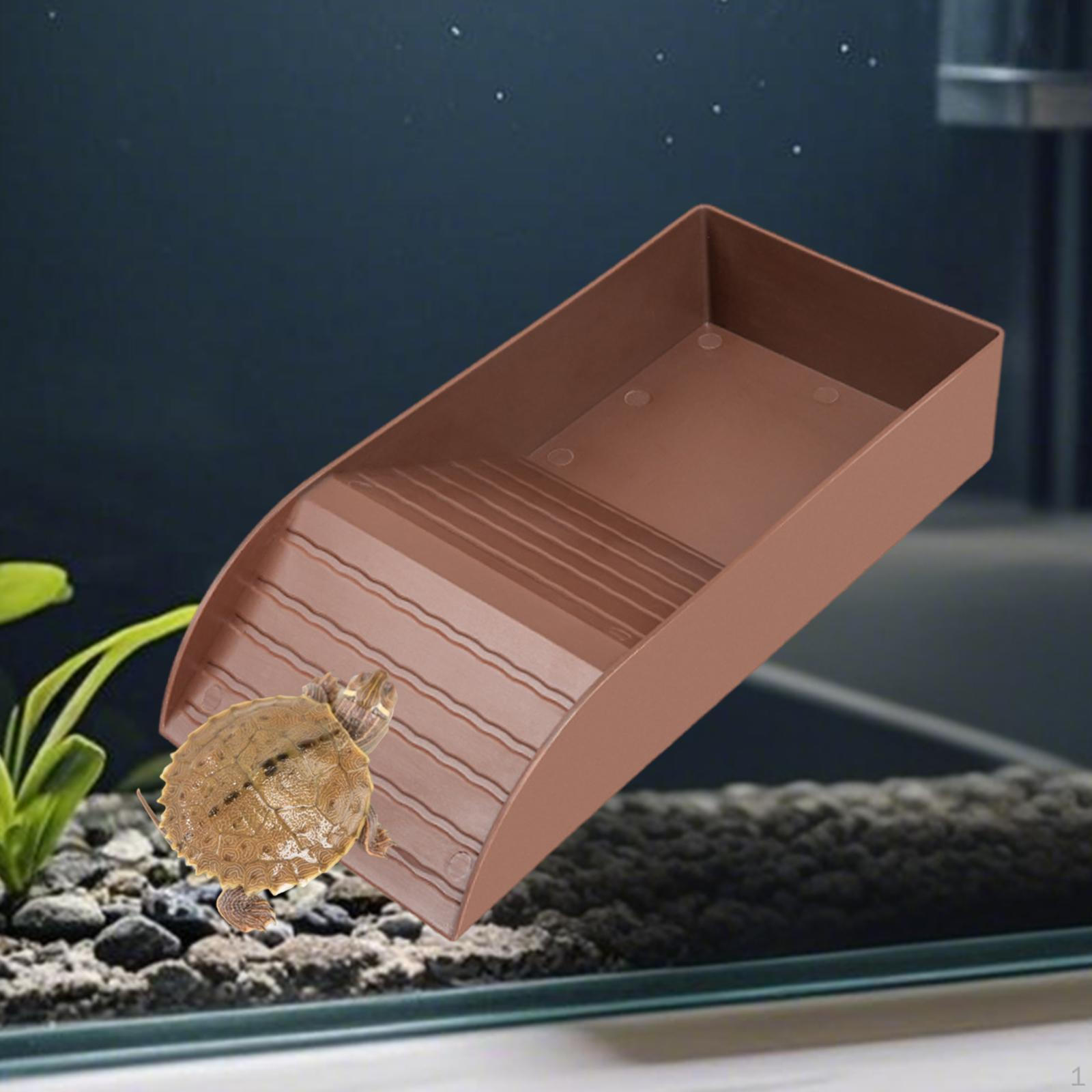 

Миска для воды для черепах, кормление рептилий с пандусом, долговечность, многофункциональная тарелка, Small