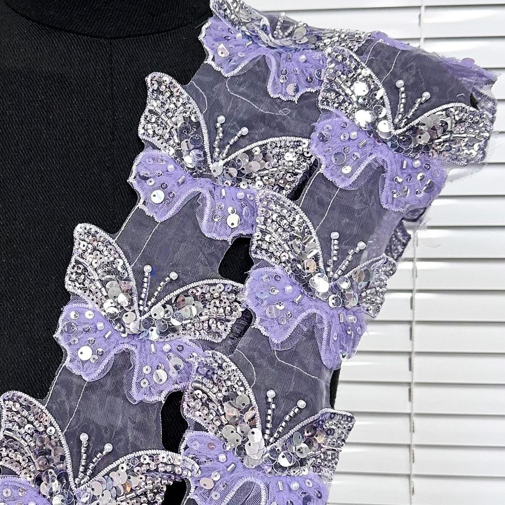 Eye-Catching Sequins Butterfly Applique for Clothes Hat Sewing Patches DIY Scarf Wedding Dress Decors Accessories