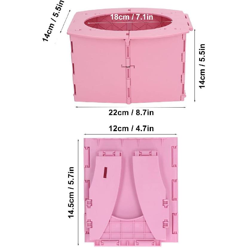 Foldable Toddler Potty, Baby Toilet Portable Travel Potty Training Potty Toddler Toilet for Camping Travel Long Distance Driving ()