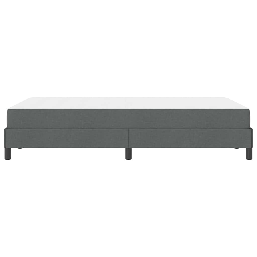 Box Spring Bed with Mattress Dark Gray 120 x 190 cm Fabric