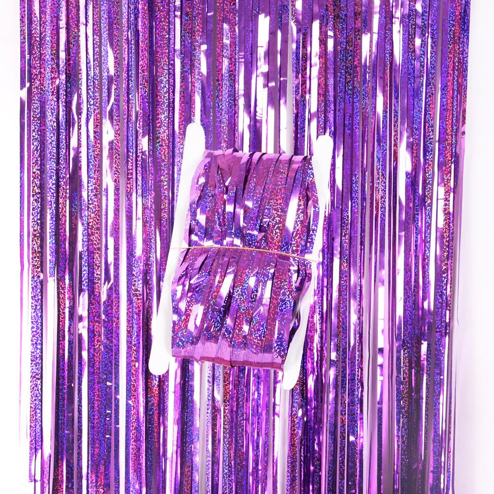 By Gorgeous 1m 2m Shiny Laser Rain Curtain For Creative Birthday And Decorations Event