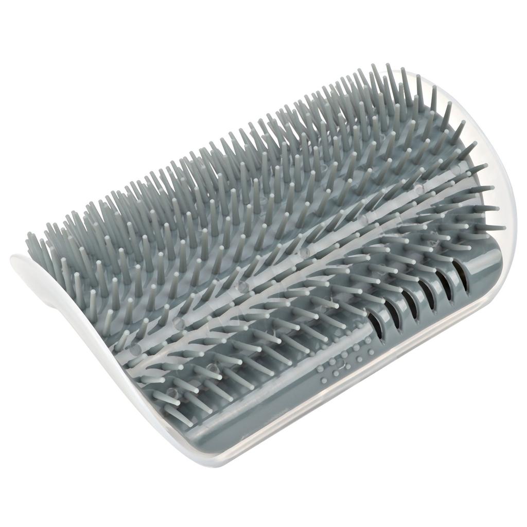Plastic Cat Self Groomer   Comb Buty Soft Brush Body Scratcher on Wall Corner