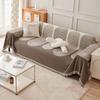 1Pc Geometric Jacquard Chenille Sofa Cover With Tassels Double-Sided Thick Sofa Blanket For Living Room Decor Multiple Use