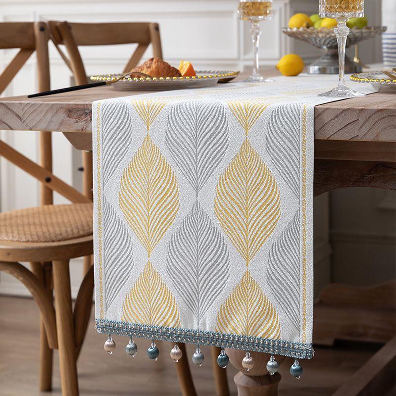 Ins Роскошный скандинавский настольный скатерть с принтом в стиле ретро с кисточками — фото 6