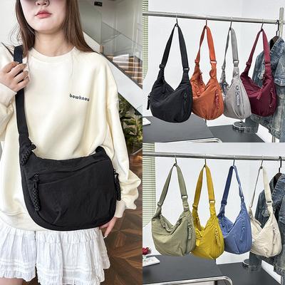 Shoulder Cloth Bag Trendy Dumpling Bag Women's Simple Large-capacity Messenger Bag Women's New Student Small Satchel