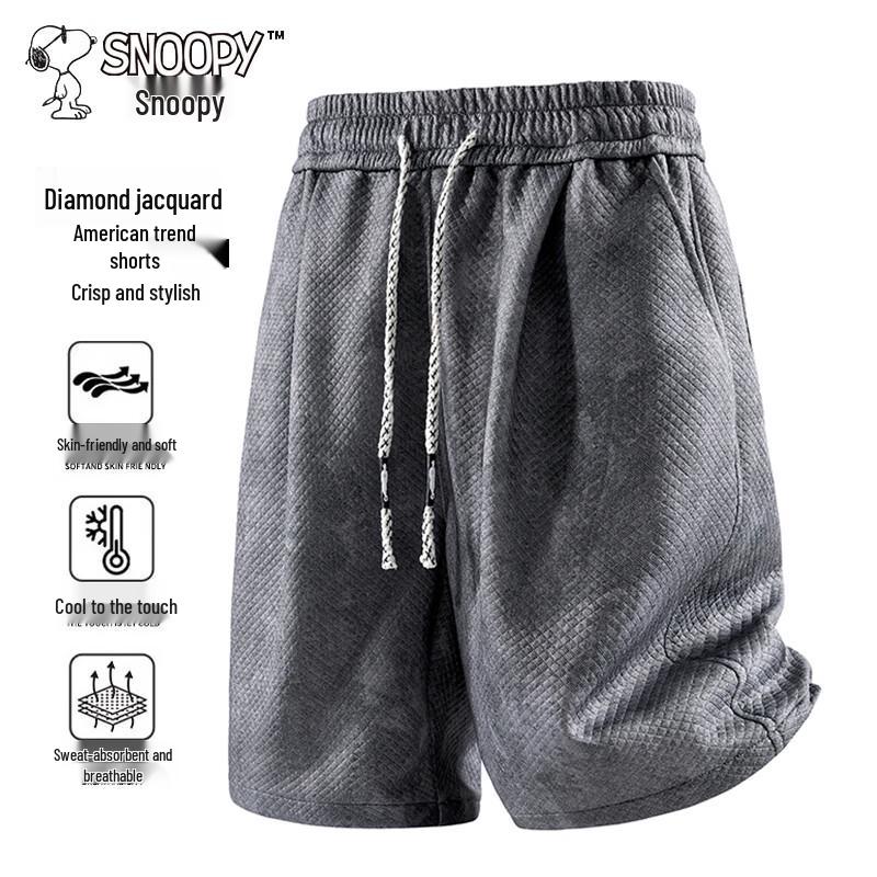 Snoopy Men s Ice-Cool Loose Fit Athletic Shorts 2XL