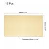 uxcell Blank Metal Cards, Polished 201 Stainless Steel Sheets, 66mm x 45mm x 0.4mm, Gold Tone, 15-Pack