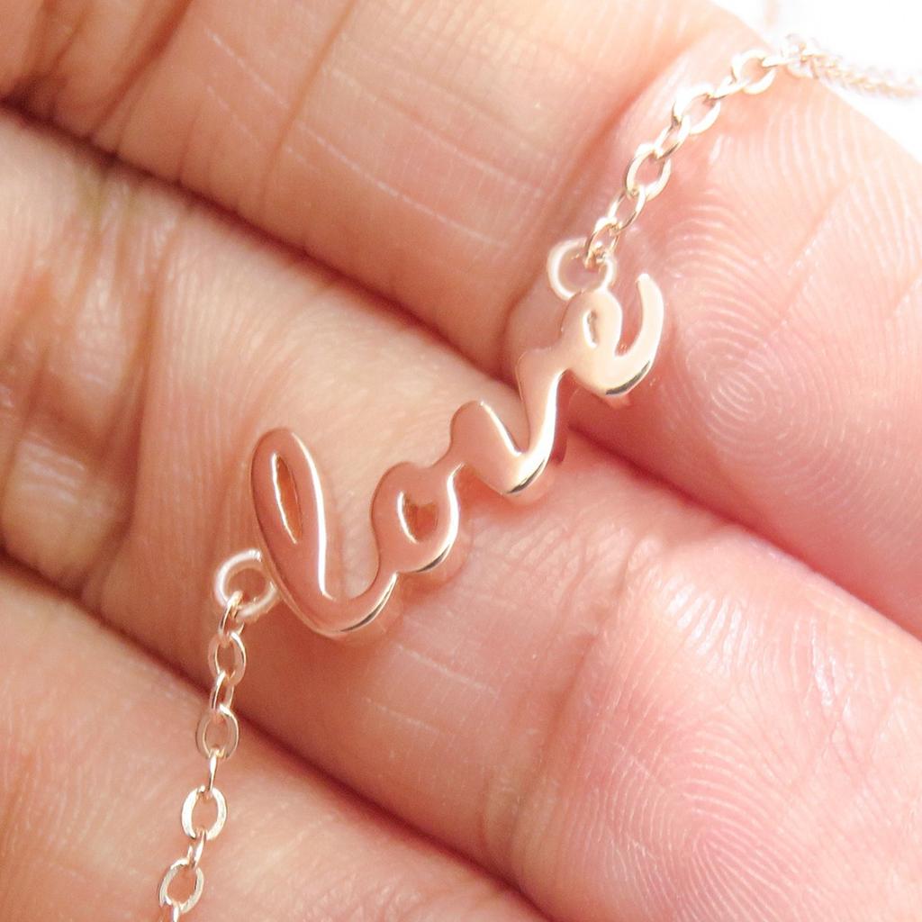 New LOVE English Letter Pendant Couple Necklace Fashionable and Versatile Creative