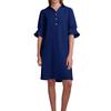 Damen Freizeitmode Sommer Locker Farbe Knopf Halbsleeve Kleid