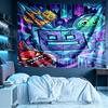 Geometry Dash Print Tapestry, Lightweight Wall Hanging, for Bedroom, Dorm, Living Room, Home Art Decor, Birthday Christmas Gift for Friends