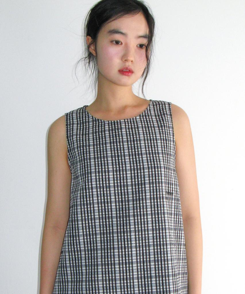 AMES-WORLDWIDE Check Layered Dress Black