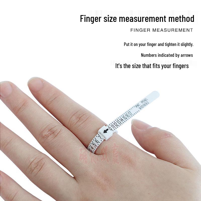 Standard Bracelet and Ring Size Measuring Tool with Magnifying Glass