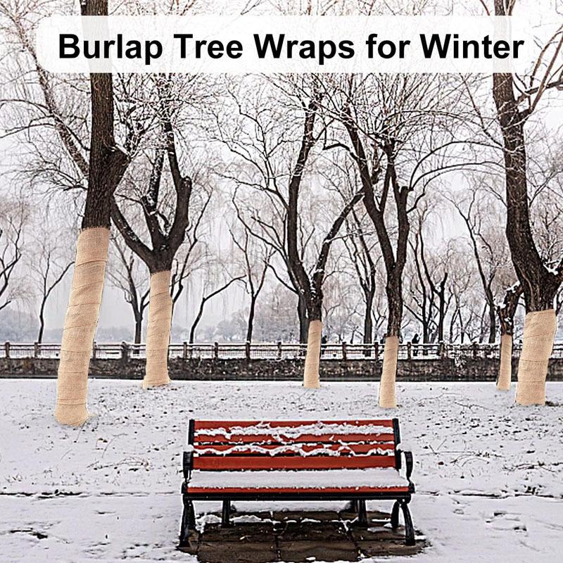 Solid Color Burlap Rolls, DIY Handmade Christmas Wedding Craft Burlap Strips, Coarse Burlap Wrapped Plant Bandages